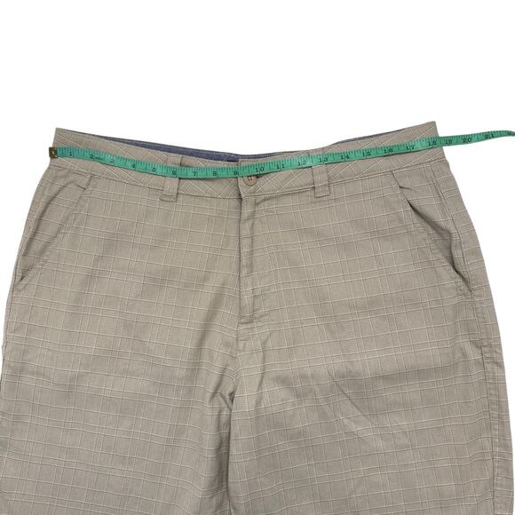 O’NEILL Tan Plaid Walking Chino Woven Shorts Size 36 Mens Preppy Dad - Picture 4 of 6